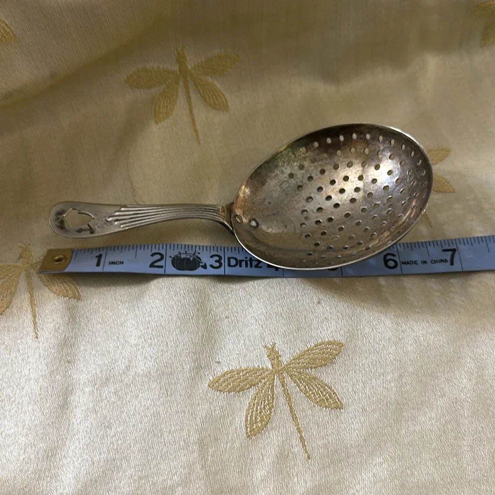Vintage L. Barth Silver Bar Julep / Cocktail Strainer / Bar Tool.